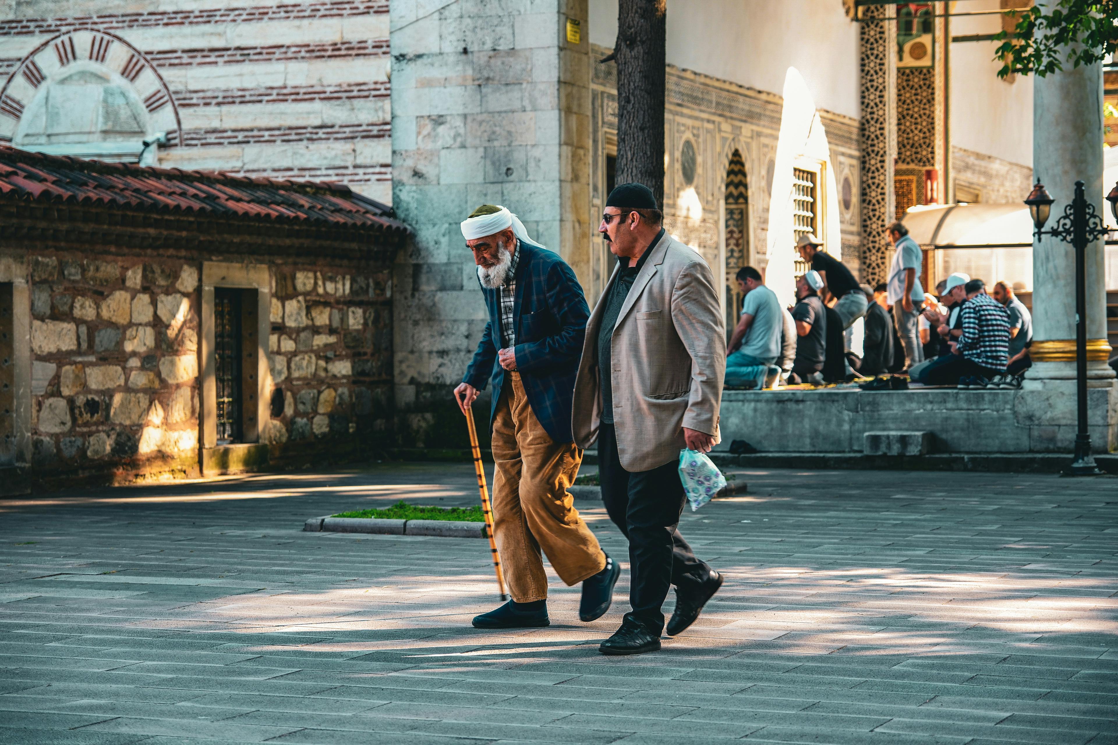 Caregiver providing companionship to senior