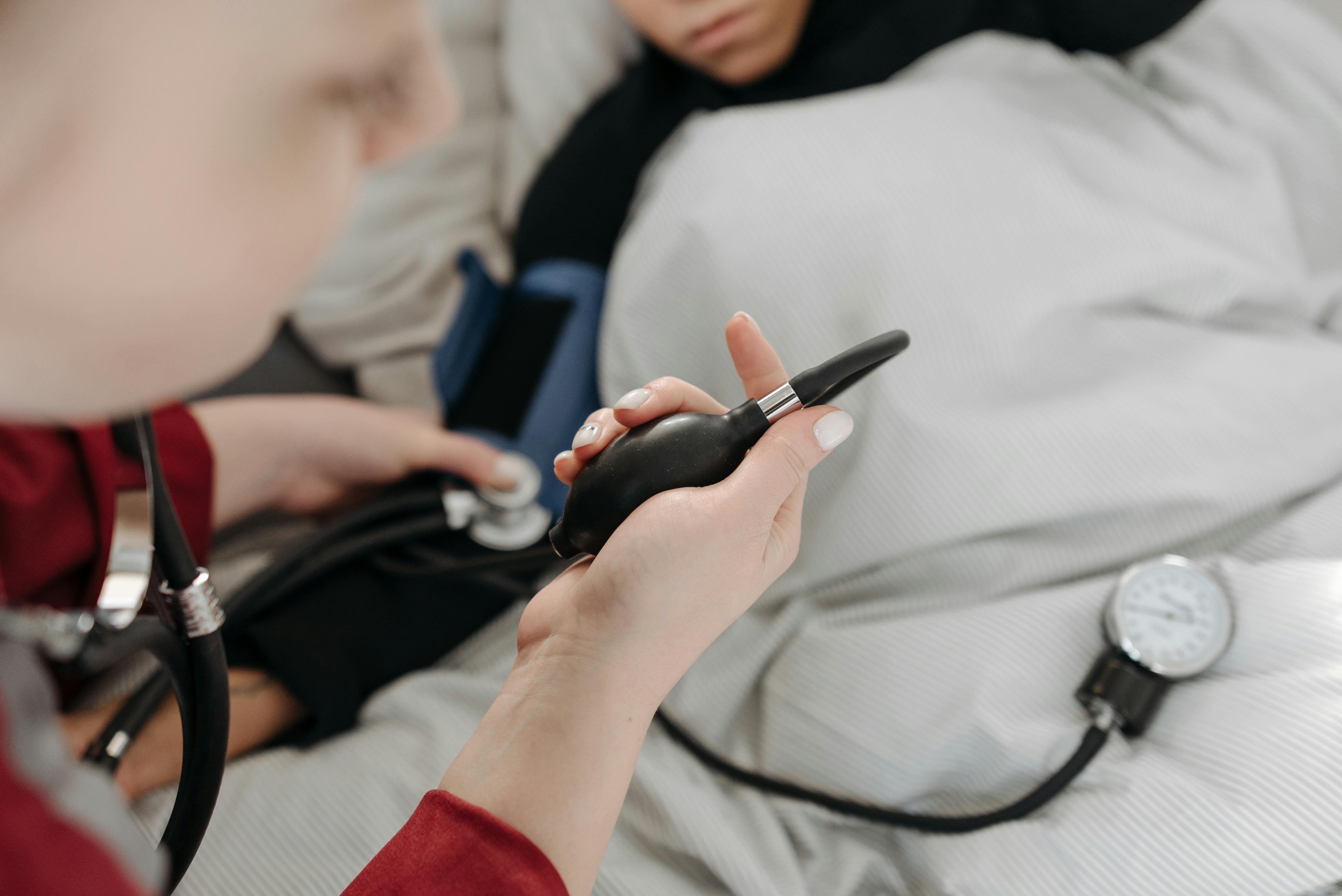 Professional caregiver providing safety check and support